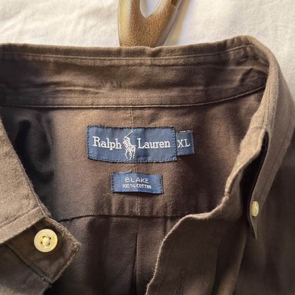 Ralph Laurents Men's Brown/Gray  Button-Down Long Sleeve - XL - Picture 3 of 3
